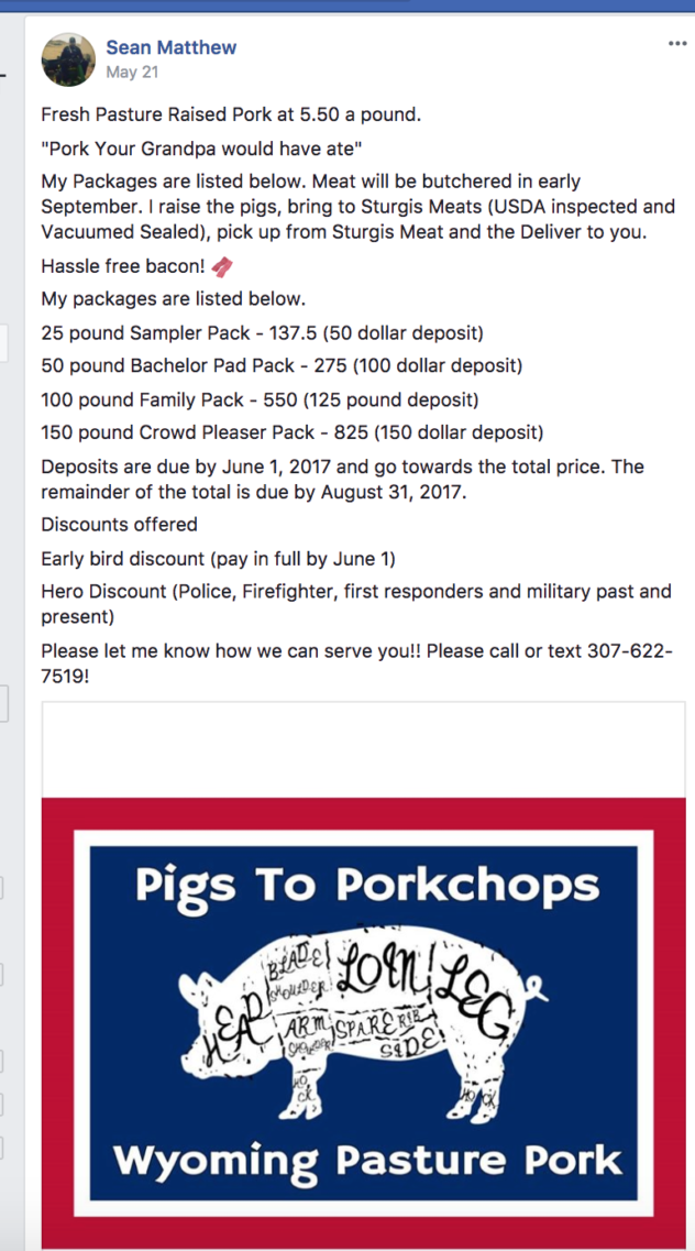 Pigs to Pork Chops: "Pork Your GrandPa Would Have Ate"