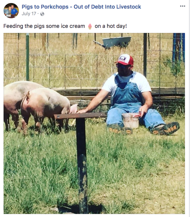 When I saw Sean feeding his pigs ice cream, I knew the Matthews would be kindred spirits.