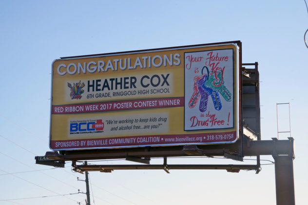 Congratulations, Heather Cox! Great anti-drug message and artwork.
