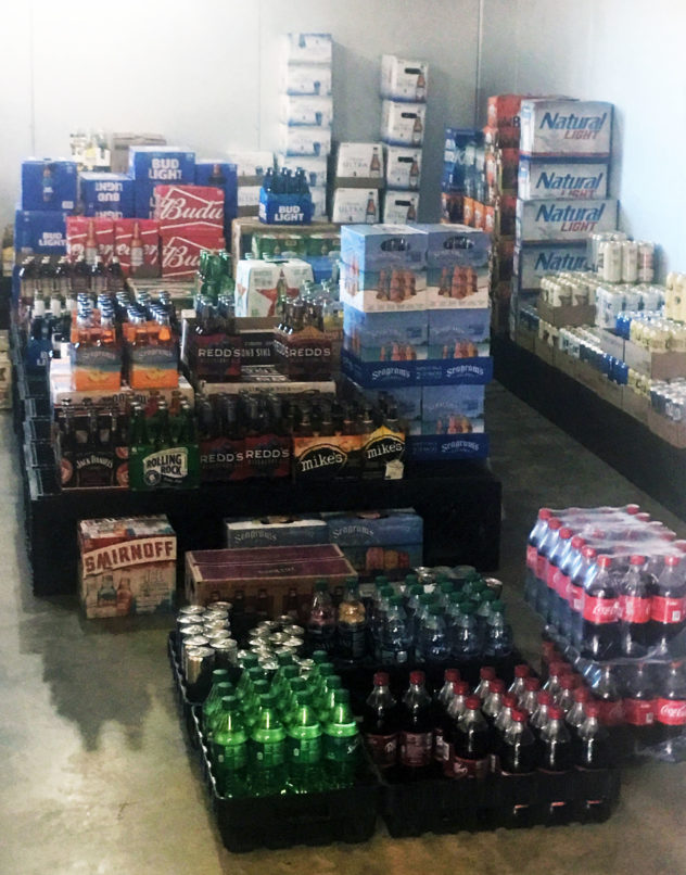 Heaven in a freezer at Bonnie and Clyde Beer Barn in Arcadia, Louisiana